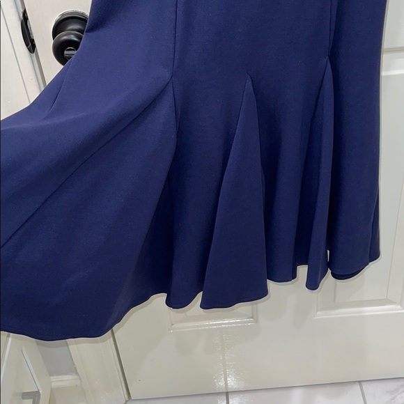 HALSTON HERITAGE Navy Stretch Ponte Dress EUC! - Picture 6 of 11